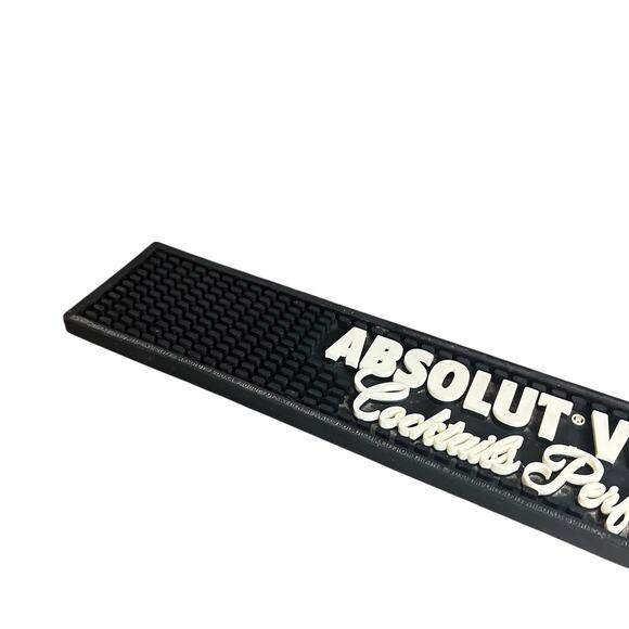 Absolut Vodka Cocktails Perfected Rubber Bar Mat Spill Drip Rail Mat Black - Picture 3 of 7
